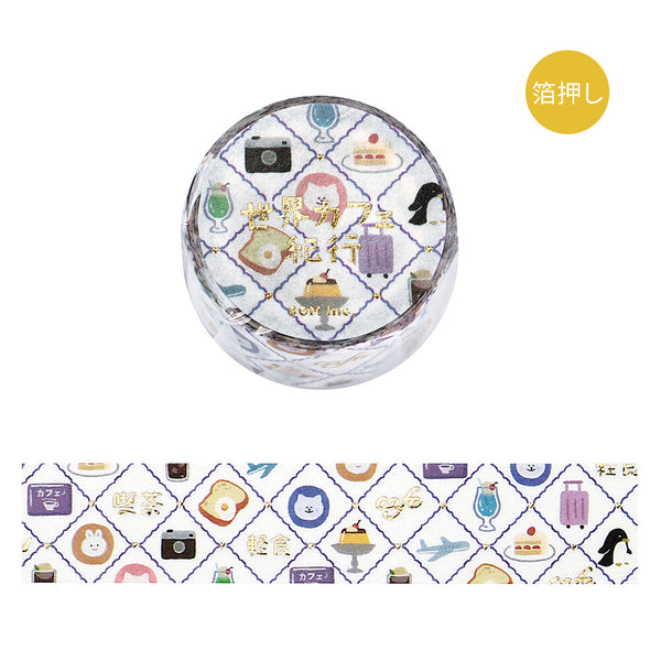 BGM 20mm Washi Tapes Set of 2 - Travel Japan & World Cafe Travelogue