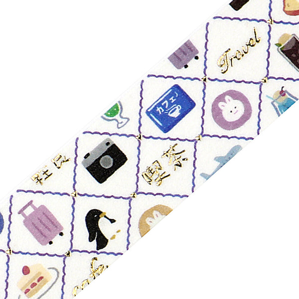 BGM 20mm Washi Tapes Set of 2 - Travel Japan & World Cafe Travelogue