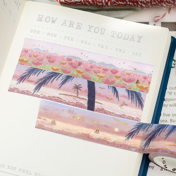 BGM 20mm Washi Tapes Set of 2 - Dream Scenery Coast & Starry Sky