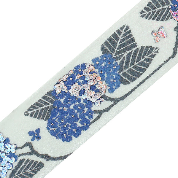 BGM Foil-stamped masking tape "Flower and Grass" - Hydrangea (Pack of 4) | papermindstationery.com
