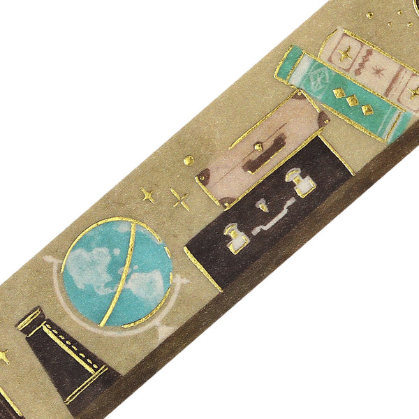 BGM 20mm Foil Stamp Washi Tapes "Fantasy Biblio" Travel (Pack of 4) | papermindstationery.com