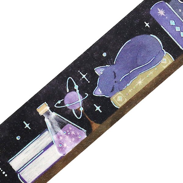 BGM 20mm Foil Stamp Washi Tapes "Fantasy Biblio" Cat (Pack of 4) | papermindstationery.com