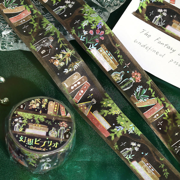BGM 20mm Foil Stamp Washi Tapes "Fantasy Biblio" Botanicals (Pack of 4) | papermindstationery.com