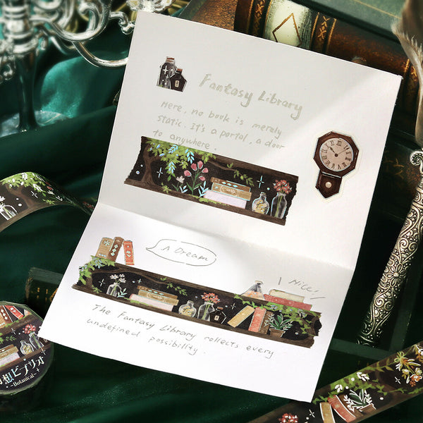 BGM 20mm Foil Stamp Washi Tapes "Fantasy Biblio" Botanicals (Pack of 4) | papermindstationery.com