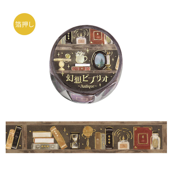 BGM 20mm Foil Stamp Washi Tapes "Fantasy Biblio" Antique (Pack of 4) | papermindstationery.com