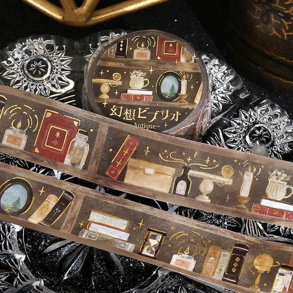 BGM 20mm Foil Stamp Washi Tapes "Fantasy Biblio" Antique (Pack of 4) | papermindstationery.com