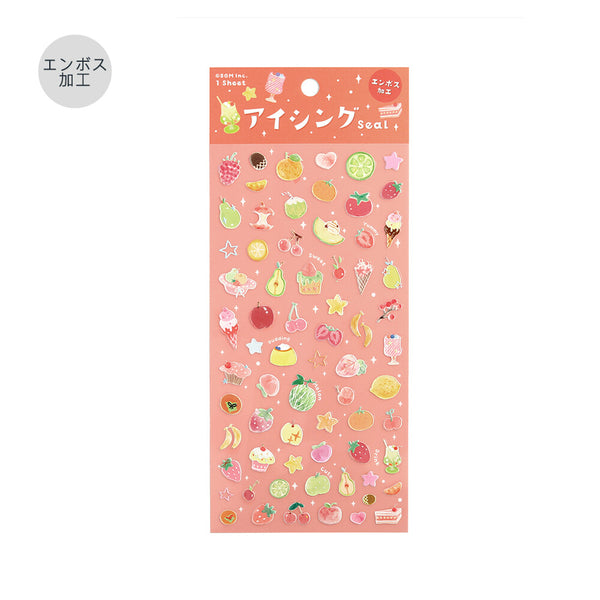 BGM Sheet Stickers "Icing Sticker" Colorful fruits (Pack of 5) | papermindstationery.com