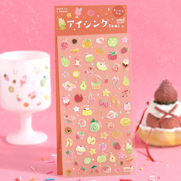BGM Sheet Stickers "Icing Sticker" Colorful fruits (Pack of 5) | papermindstationery.com