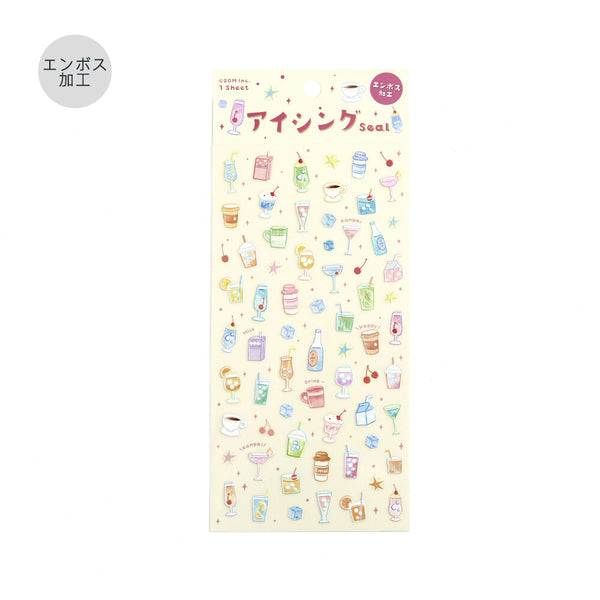 BGM Sheet Stickers "Icing Sticker" Relaxing Fluffy Drink (Pack of 5) | papermindstationery.com