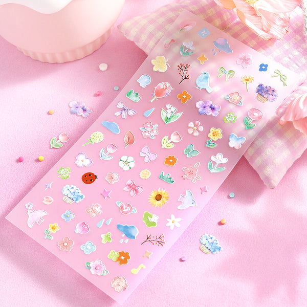 BGM Sheet Stickers "Icing Sticker" Bloom (Pack of 5) | papermindstationery.com