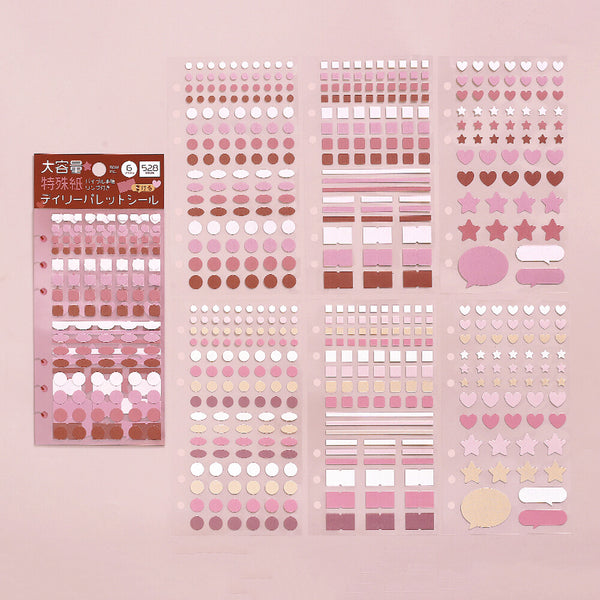 BGM "Daily Palette" Sticker Sheet Raspberry (Pack of 5) | papermindstationery.com