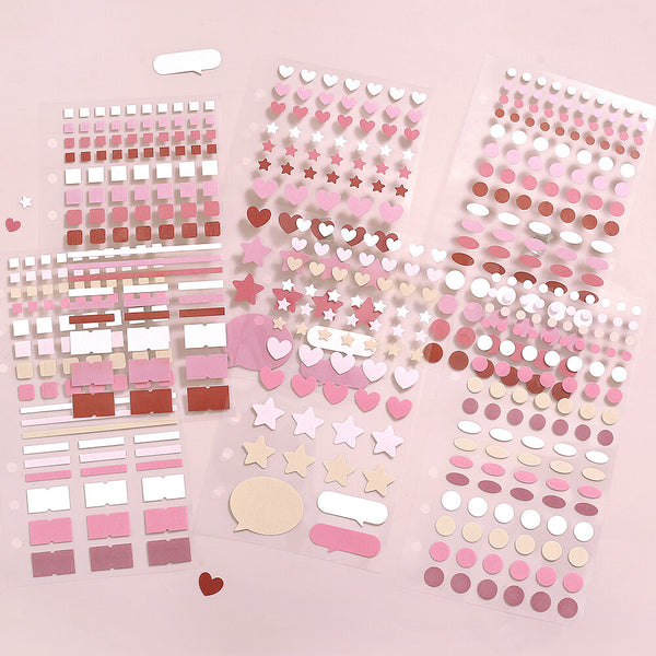 BGM "Daily Palette" Sticker Sheet Raspberry (Pack of 5) | papermindstationery.com