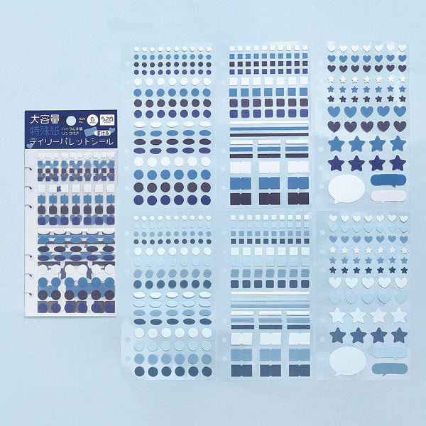 BGM "Daily Palette" Sticker Sheet Ocean (Pack of 5) | papermindstationery.com