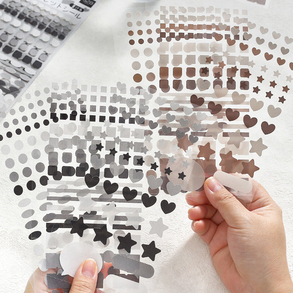 BGM "Daily Palette" Sticker Sheet Dark (Pack of 5) | papermindstationery.com