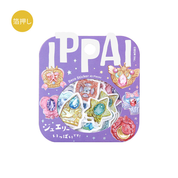 BGM Flake Sticker Foil Stamp "IPPAI" Vol.4 Lots of jewelry (Pack of 5) | papermindstationery.com