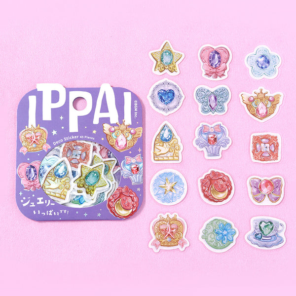 BGM Flake Sticker Foil Stamp "IPPAI" Vol.4 Lots of jewelry (Pack of 5) | papermindstationery.com
