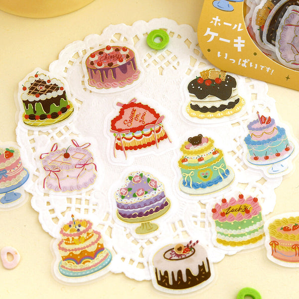 BGM Flake Sticker Foil Stamp "IPPAI" Vol.4 Lots of whole cakes (Pack of 5) | papermindstationery.com