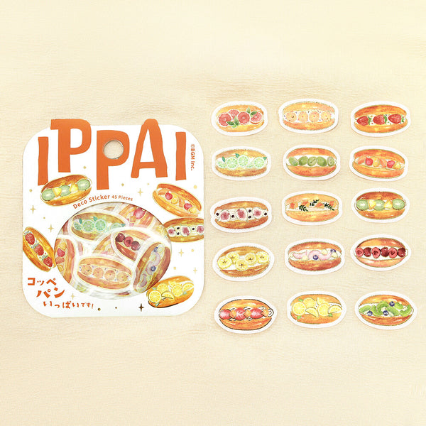 BGM Flake Sticker Foil Stamp "IPPAI" Vol.4 Lots of coppe bread (Pack of 5) | papermindstationery.com