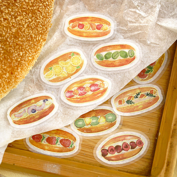 BGM Flake Sticker Foil Stamp "IPPAI" Vol.4 Lots of coppe bread (Pack of 5) | papermindstationery.com
