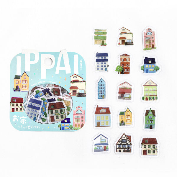 BGM Flake Sticker Foil Stamp "IPPAI" Vol.4 Lots of House (Pack of 5) | papermindstationery.com