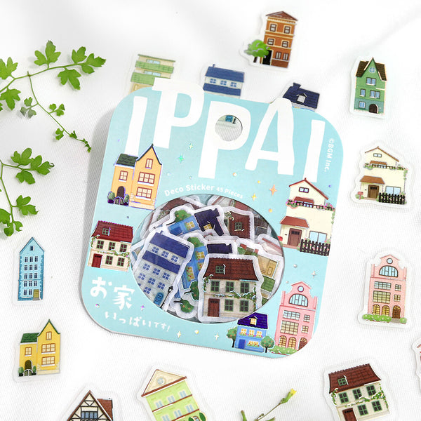 BGM Flake Sticker Foil Stamp "IPPAI" Vol.4 Lots of House (Pack of 5) | papermindstationery.com