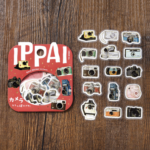 BGM Flake Sticker Foil Stamp "IPPAI" Vol.4 Lots of Camera (Pack of 5) | papermindstationery.com