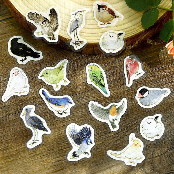 BGM Flake Sticker Foil Stamp "IPPAI" Vol.4 Lots of Birds (Pack of 5) | papermindstationery.com