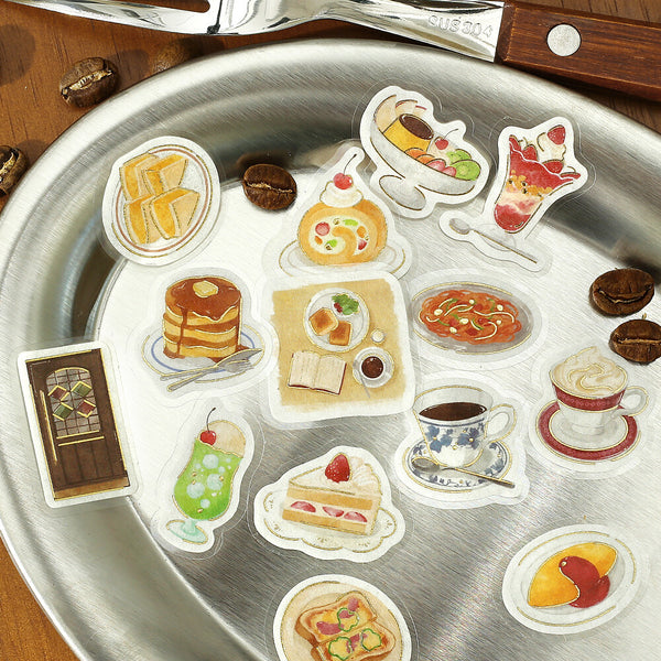 BGM Flake Stickers Set of 2 - Today's Cafe Traditional & Botanical | papermindstationery.com