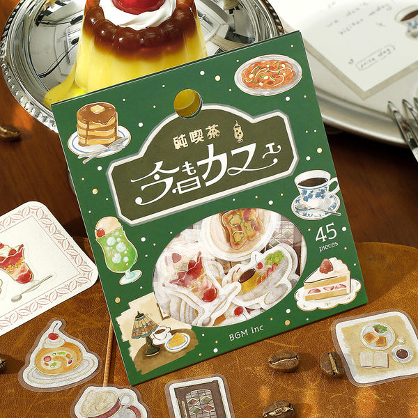 BGM Flake Stickers Set of 2 - Today's Cafe Traditional & Botanical | papermindstationery.com