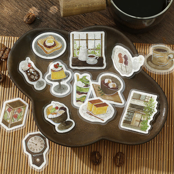 BGM Flake Stickers Set of 2 - Today's Cafe Old House & Home Style | papermindstationery.com