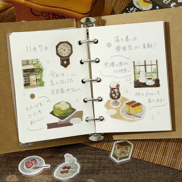 BGM Flake Stickers Set of 2 - Today's Cafe Old House & Home Style | papermindstationery.com