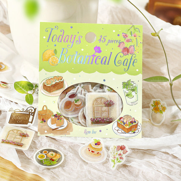 BGM Flake Stickers Set of 2 - Today's Cafe Traditional & Botanical | papermindstationery.com