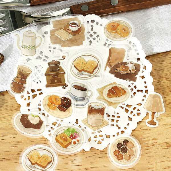 BGM Flake Stickers Set of 2 - Today's Cafe Old House & Home Style | papermindstationery.com