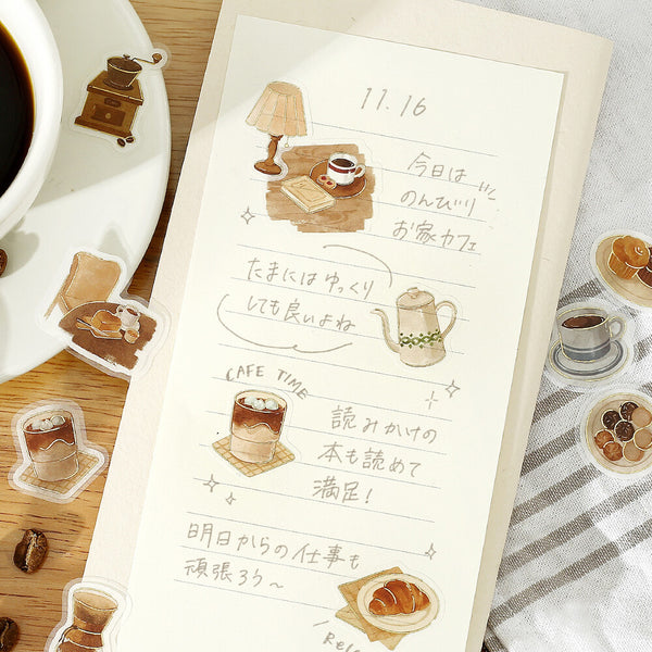 BGM Flake Stickers Set of 2 - Today's Cafe Old House & Home Style | papermindstationery.com