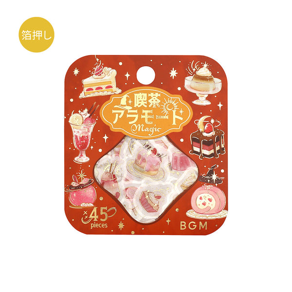 BGM Washi Flake Stickers Foil Stamp "Cafe A La Mode Magic" Flame (Pack of 5) | papermindstationery.com