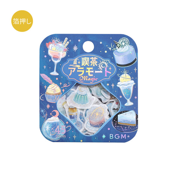 BGM Washi Flake Stickers Foil Stamp "Cafe A La Mode Magic" Ice (Pack of 5) | papermindstationery.com