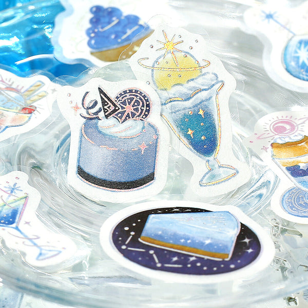 BGM Washi Flake Stickers Foil Stamp "Cafe A La Mode Magic" Ice (Pack of 5) | papermindstationery.com