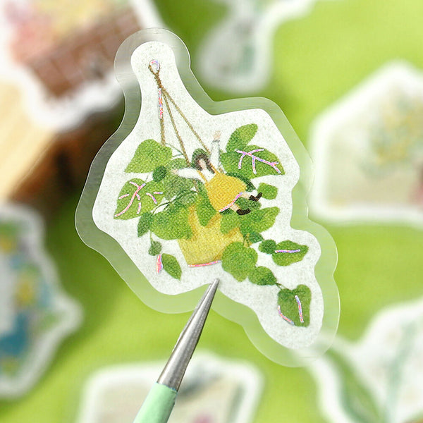 BGM Washi Flake Stickers Foil Stamp "Petit Story" Gardening (Pack of 5) | papermindstationery.com