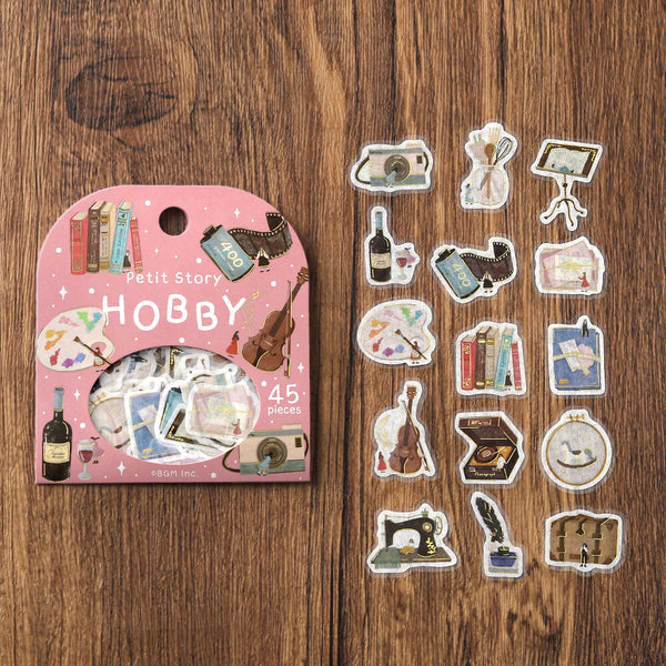 BGM Washi Flake Stickers Foil Stamp "Petit Story" Hobby (Pack of 5) | papermindstationery.com