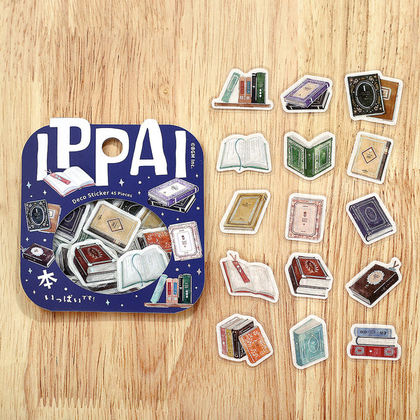 BGM Foil-stamped Flake Stickers "IPPAI" Lots of Flake Stickers and Books (Pack of 5) | papermindstationery.com