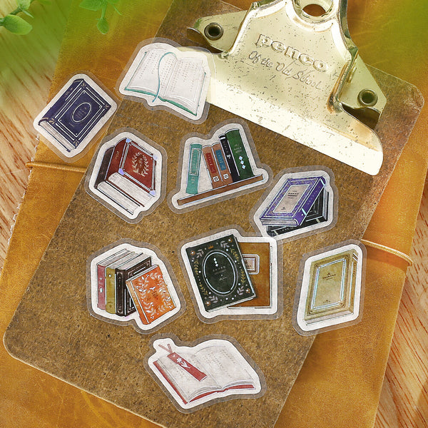 BGM Foil-stamped Flake Stickers "IPPAI" Lots of Flake Stickers and Books (Pack of 5) | papermindstationery.com