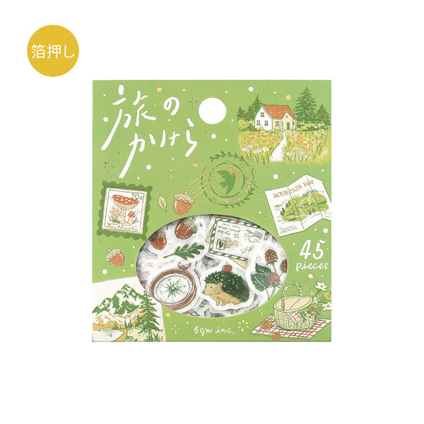 BGM Foil-stamped Flake Stickers "Fragments of a Journey" - To the Forest (Pack of 5) | papermindstationery.com
