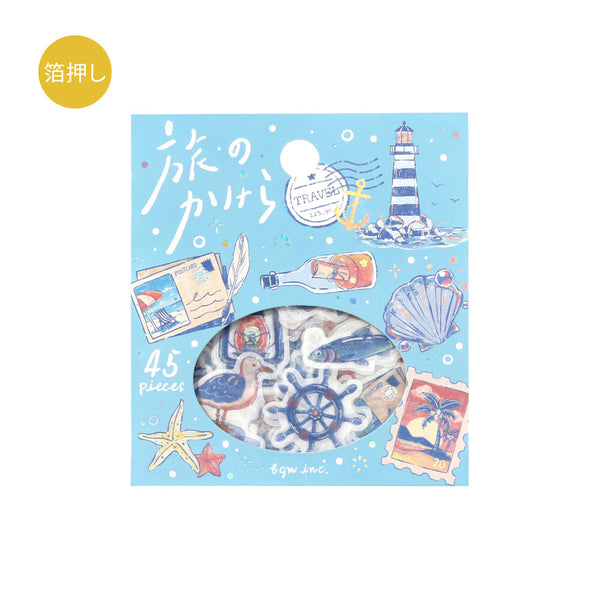 BGM Foil-stamped Flake Stickers "Fragments of a Journey" - To the Sea (Pack of 5) | papermindstationery.com