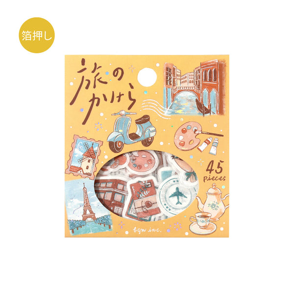 BGM Foil-stamped Flake Stickers "Fragments of a Journey" - To the World (Pack of 5) | papermindstationery.com
