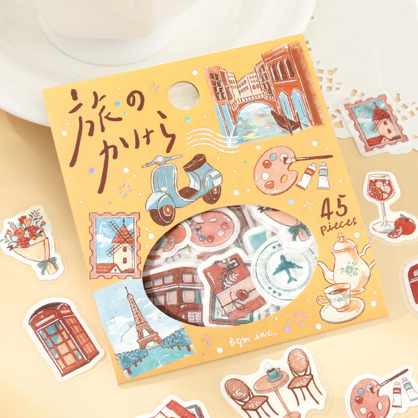 BGM Flake Stickers Set of 2 - Fragments of Journey World & Japan
