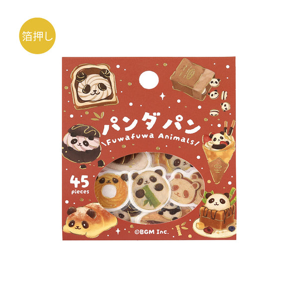 BGM Flake Stickers Set of 2 - Fluffy Panda Bread & Whipped Cream Dog