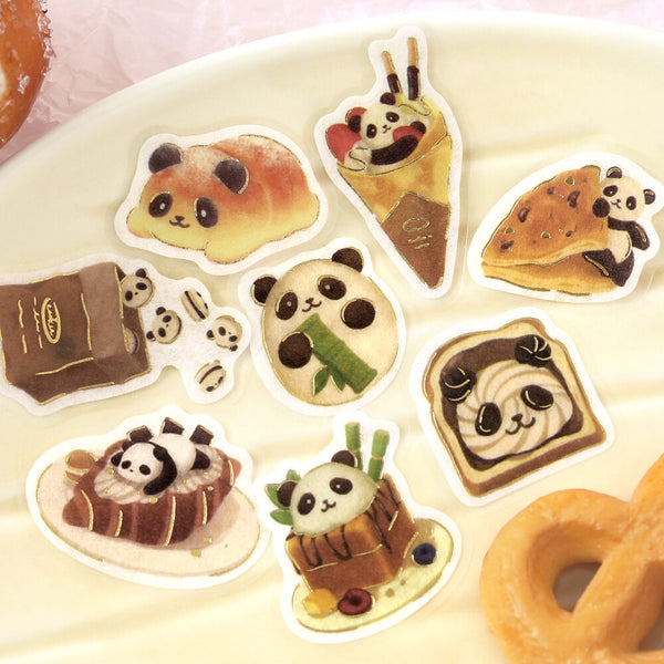 BGM Flake Stickers Set of 2 - Fluffy Panda Bread & Whipped Cream Dog | papermindstationery.com