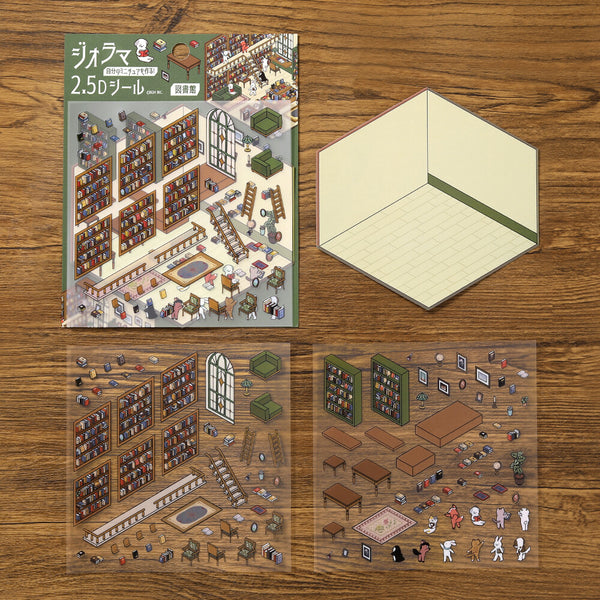 BGM Diorama 2.5D Sticker Sheet Vol.2 - Animal Library (Pack of 5) | papermindstationery.com