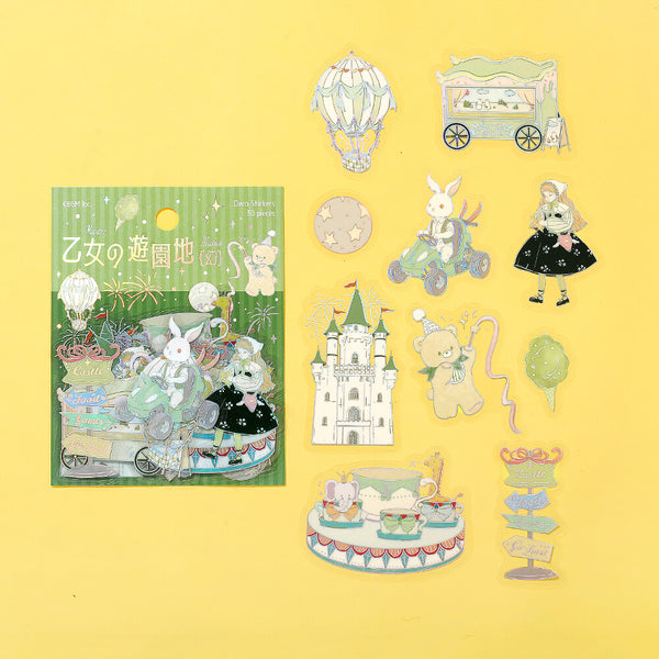 BGM Clear Sticker Foil Stamp Maiden's Amusement Park - Illusion (Pack of 5) | papermindstationery.com