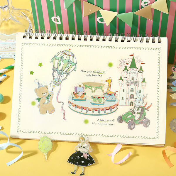 BGM Clear Sticker Foil Stamp Maiden's Amusement Park - Illusion (Pack of 5) | papermindstationery.com